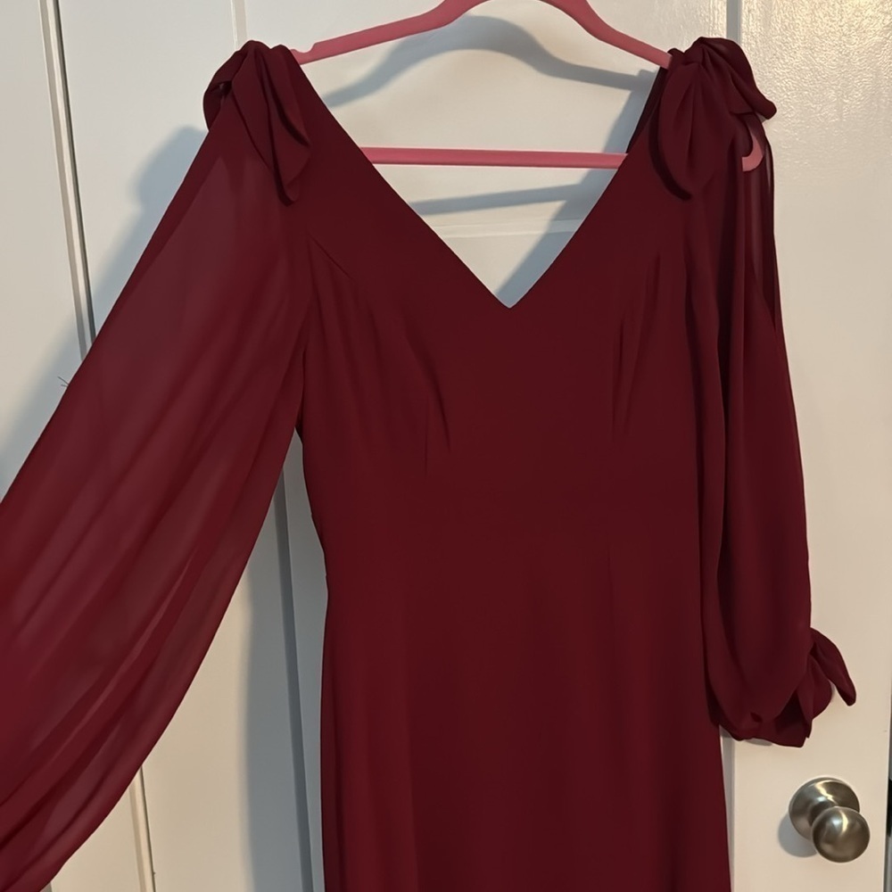 Red dress almost wine color.​​​​​​​​ - Picture 3 of 4